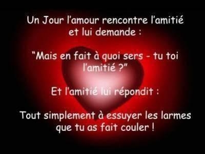 rencontre de l'amour et l'amitié